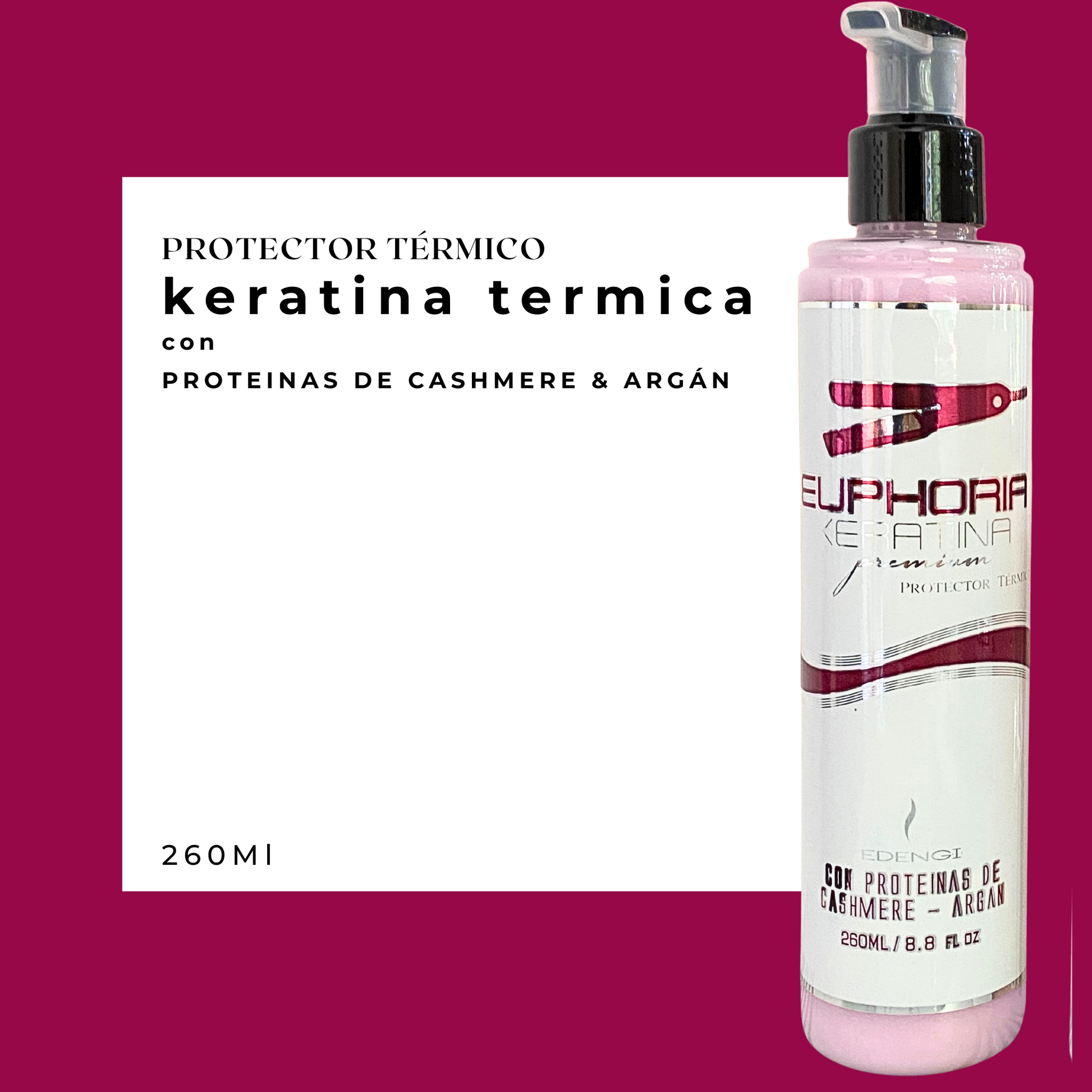 Protector Térmico Keratina Térmica con Cashmere & Argán – 135ml & 260ml