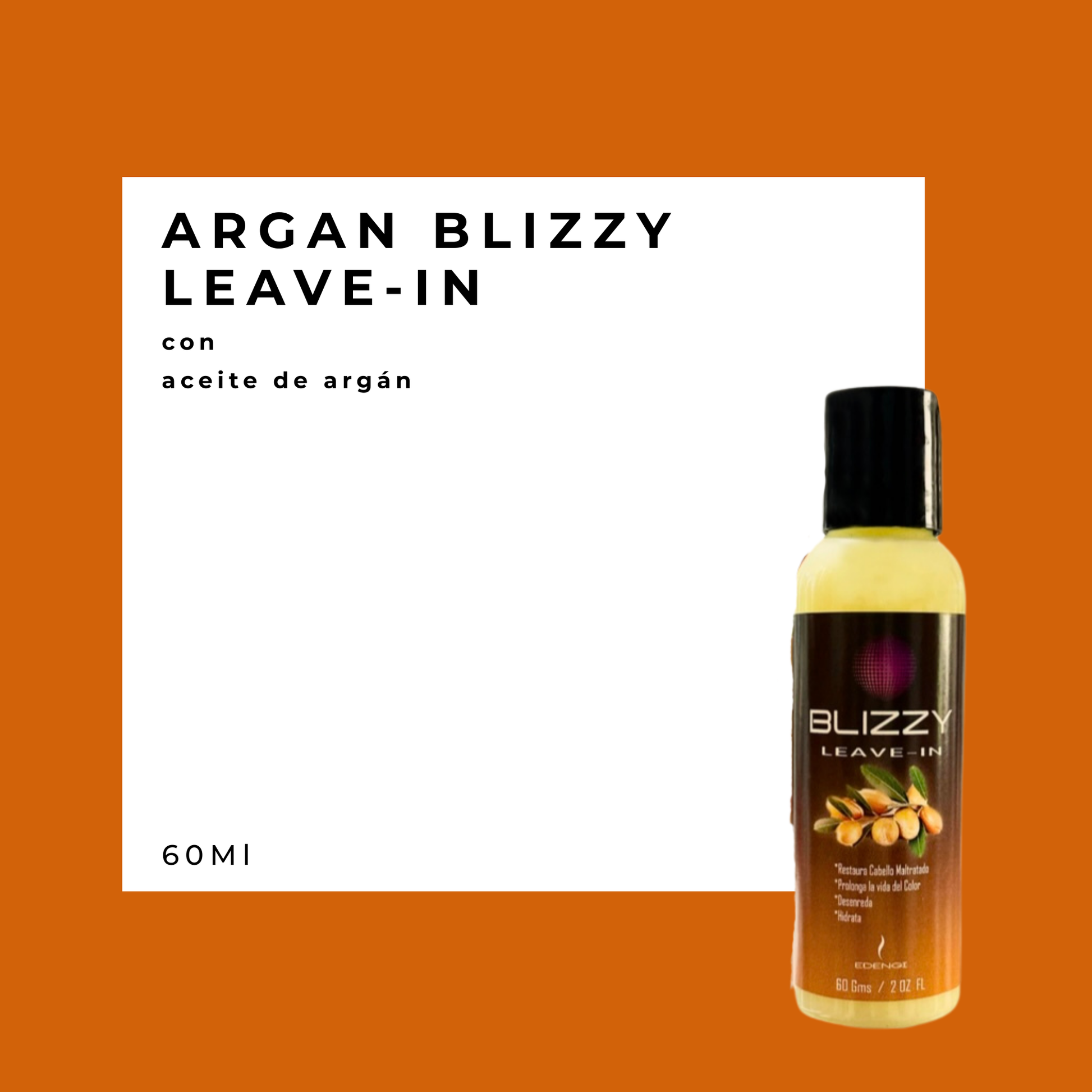 Blizzy Leave In – Nutrición y Brillo con Aceite de Argán  | 260ml & 60ml