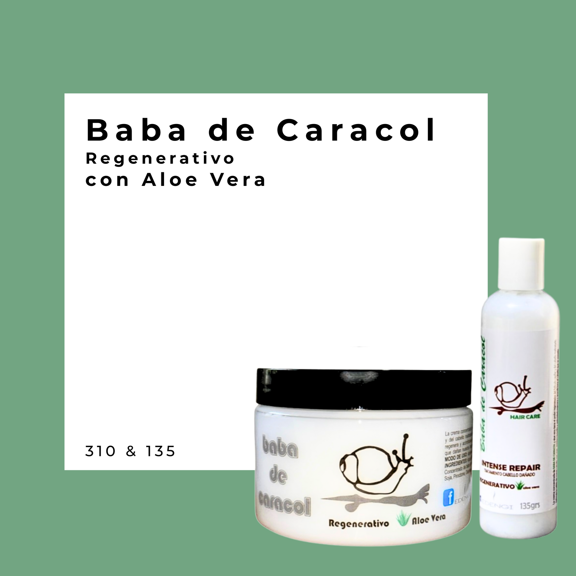 Tratamiento Baba de Caracol con Aloe Vera | 135 & 310gr