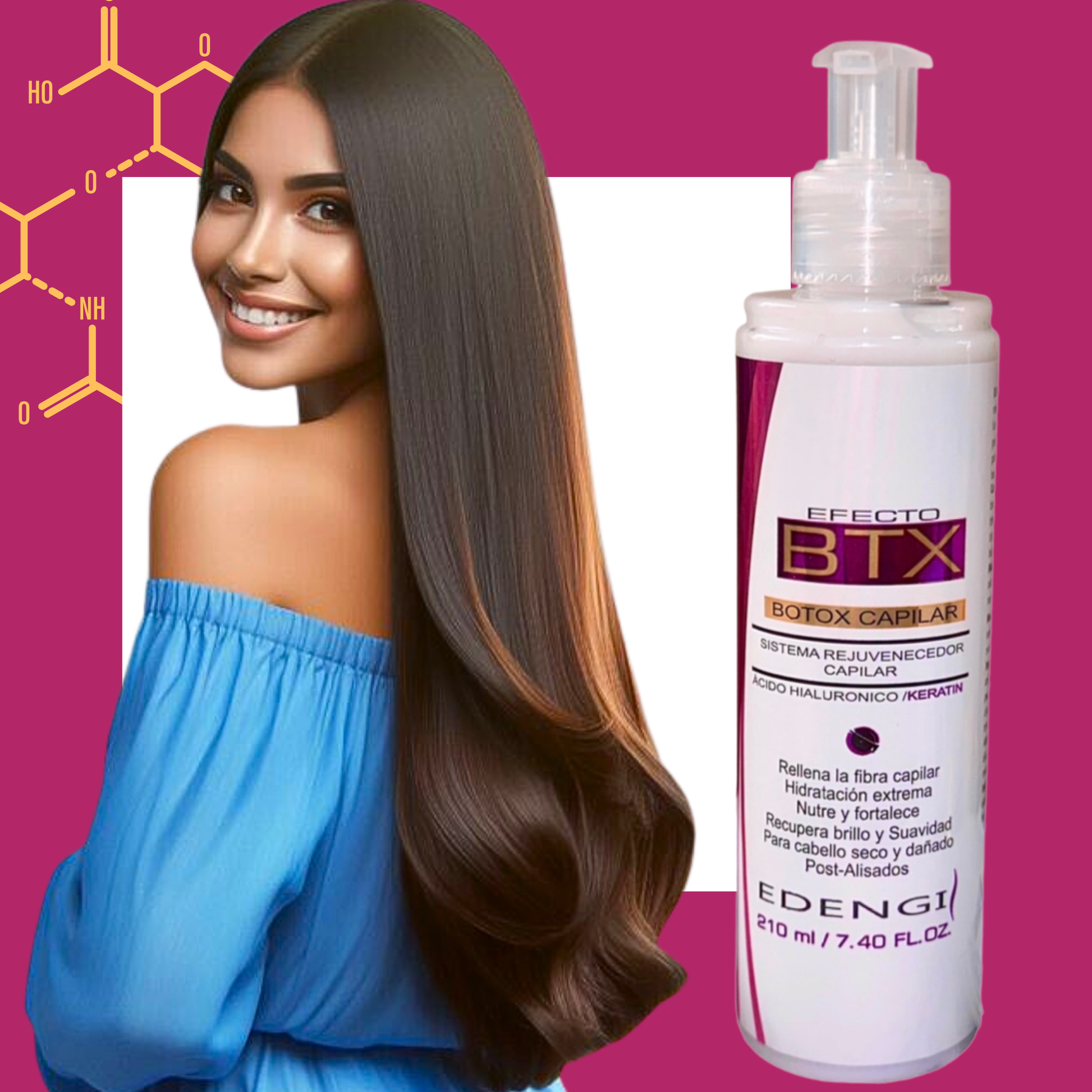 Tratamiento BTX Efecto Botox Capilar con Ácido Hialurónico | 210 ml