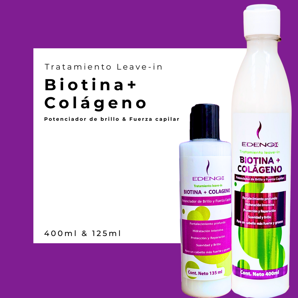 Tratamiento Biotina + Colágeno – Fuerza y Brillo | 135ml & 400ml