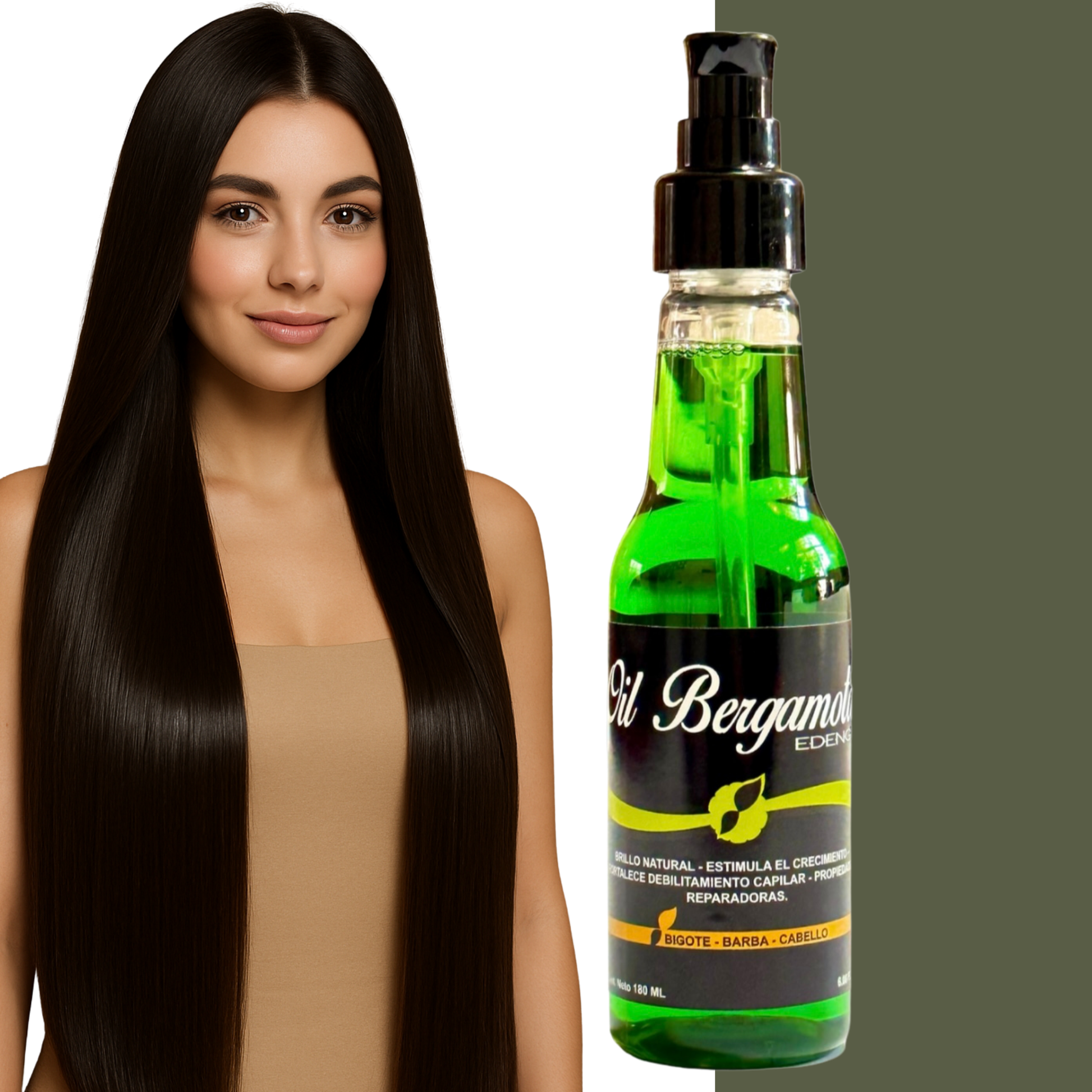 Oil Bergamota Edengi (cabello, barba & bigote) – 180ml