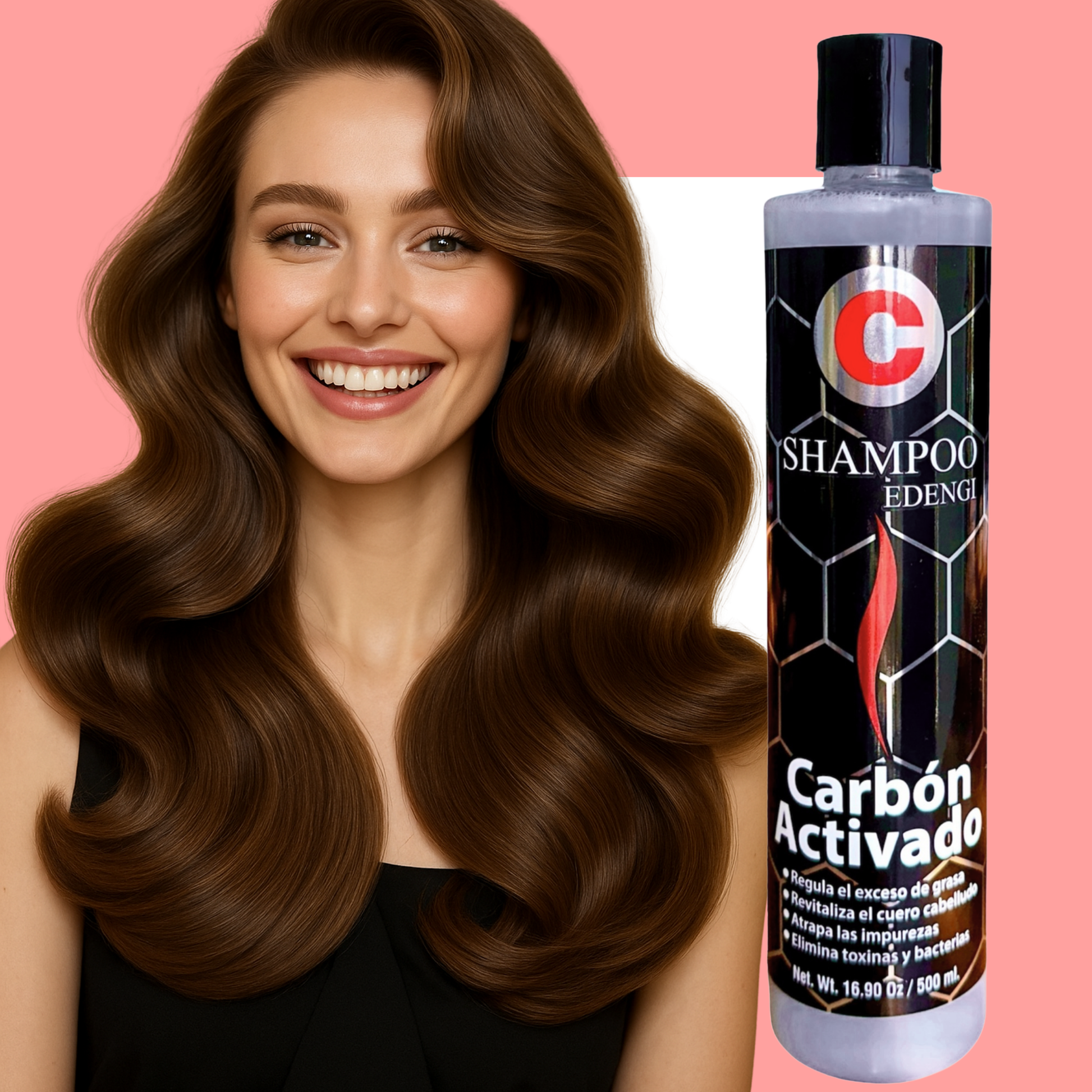 Shampoo Carbón Activado – Detox Capilar y Control de Grasa | 500 ml