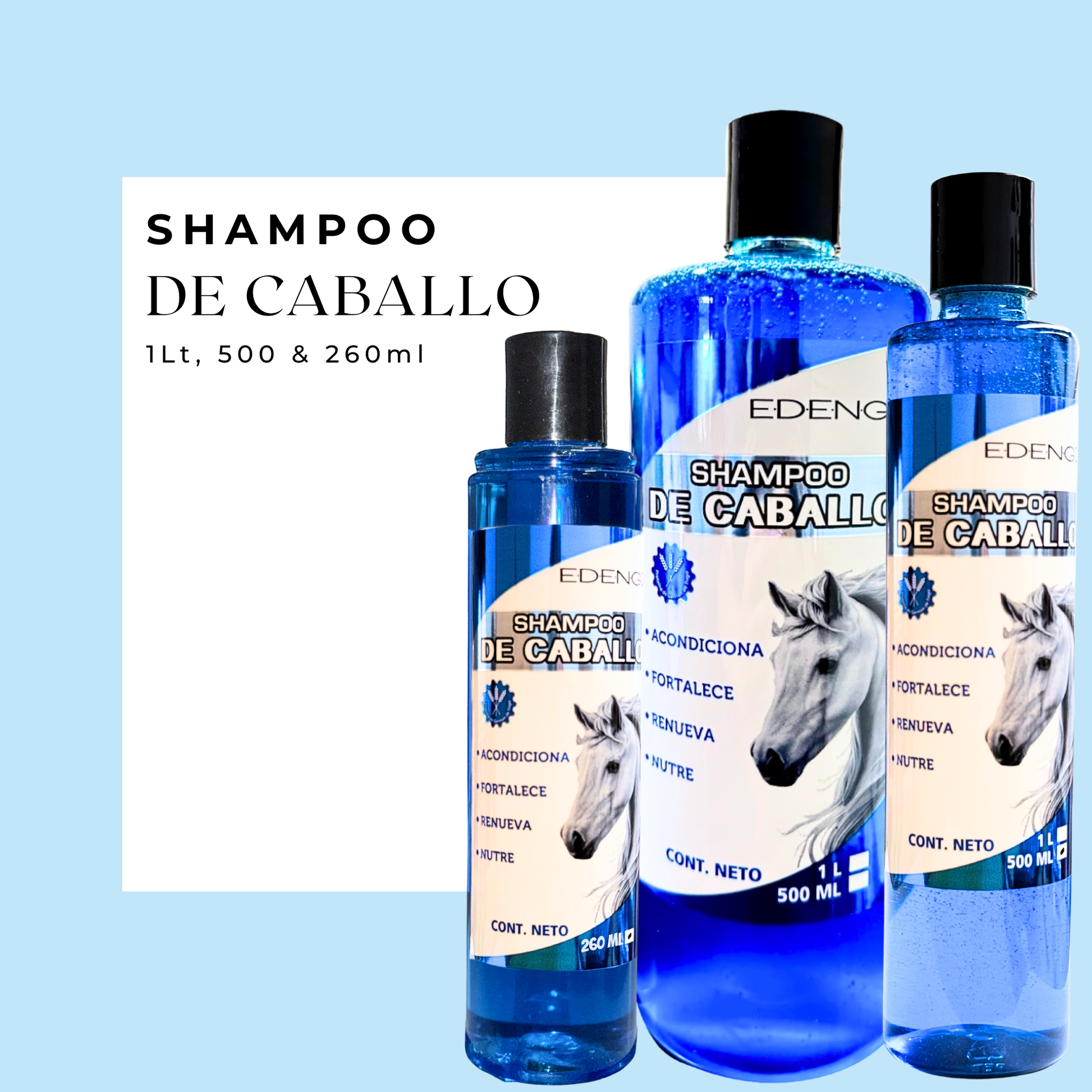 Shampoo de Caballo – Fortalece y Acelera el Crecimiento